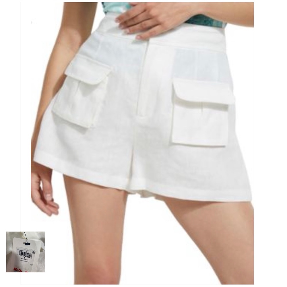 Guess NWT Frosted White Lilla Linen Shorts